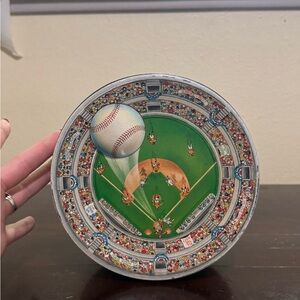 Vintage 3-D Ballpark Stadium Baseball Tin Welcome To Opening Day 7”